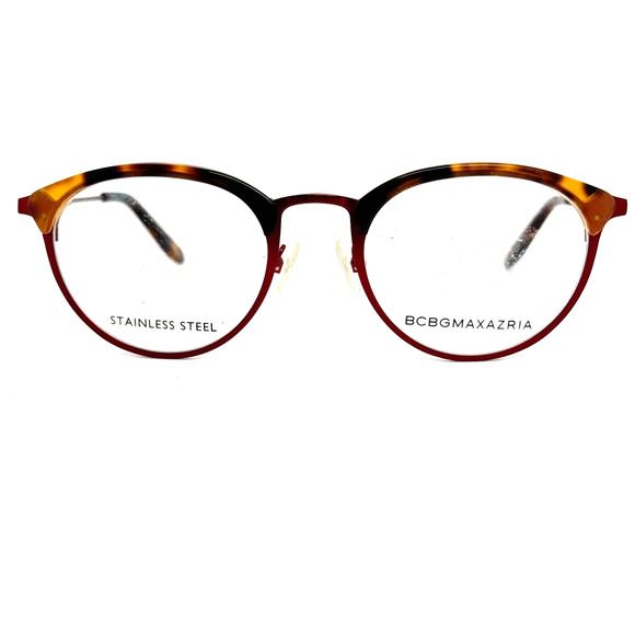 BCBGMAXAZRIA Astrid Wine Womens Round Eyeglasses 49-20-135 B:40 H13695